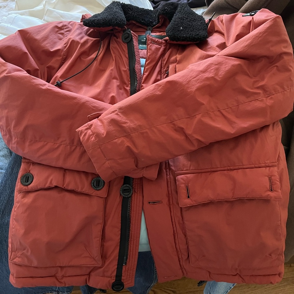 Rodd & Gunn Queenstwon down Jacket with real shearling collar
